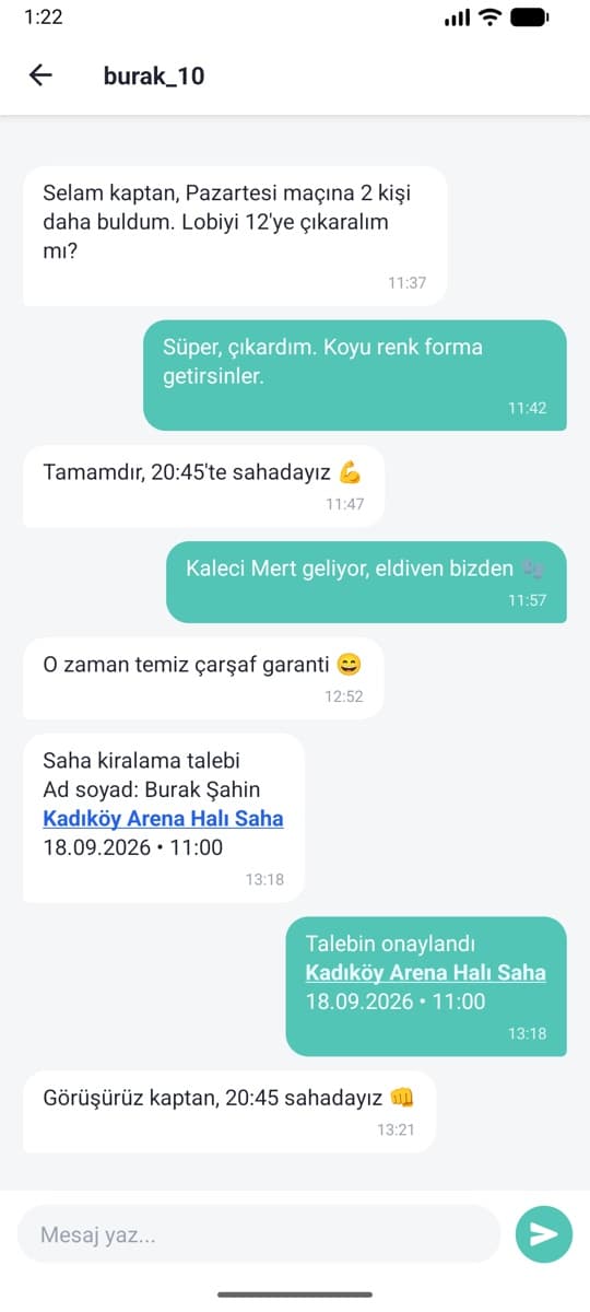 Mesajlar ekranı