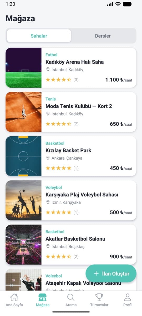 Mağaza ekranı